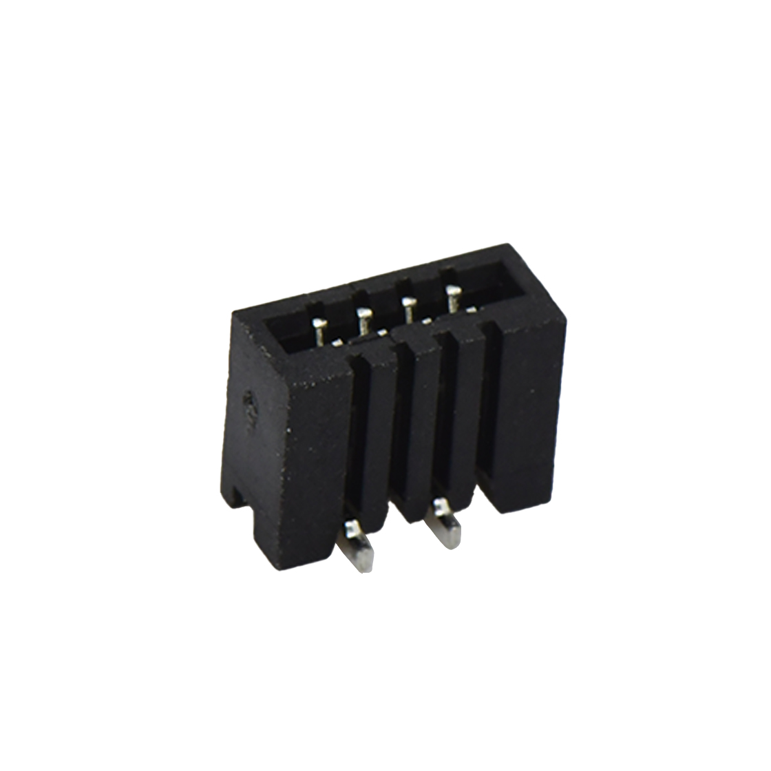 Pitch 1.00mm 180° C型 单排立贴 正脚 4Pin 黑色